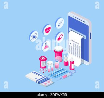 Healthcare, pharmacy and medical concept. Stock Vector