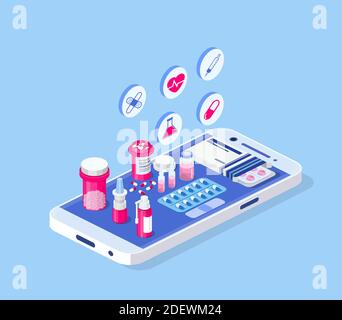Healthcare, pharmacy and medical concept. Stock Vector
