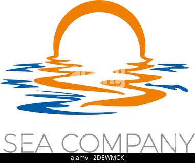 Vector abstract sun reflecting on the sea Stock Vector