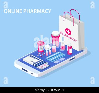 Healthcare, pharmacy and medical concept. Stock Vector