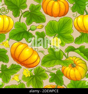 pumpkin vector pattern Stock Vector