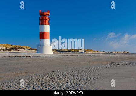 geography / travel, Germany, lighthouse on isle dune / Heligoland, Additional-Rights-Clearance-Info-Not-Available Stock Photo