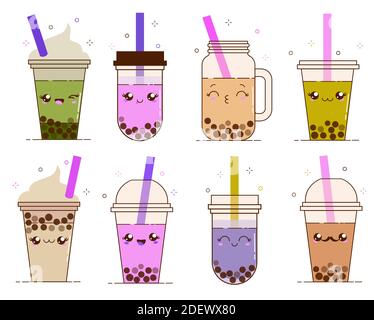 Taiwanese bubble tea Stock Vector Images - Alamy