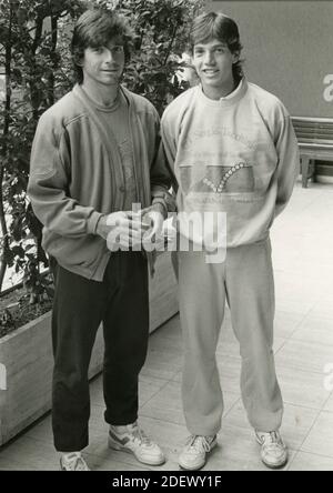 American tennis player Jimmy Arias (left), 1980s Stock Photo