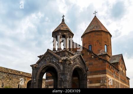 Khor Virap Monastery in Armenia close to Turkish border. Monastery revered and very well known in Armenia Stock Photo