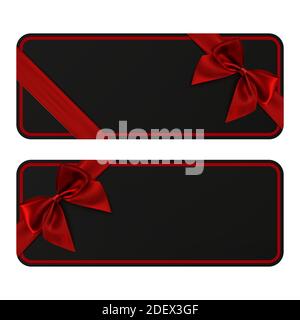 Two black banners isolated on white background. Stock Vector