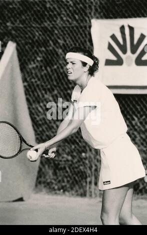 Italian tennis player Antonella Canapi, 1980s Stock Photo