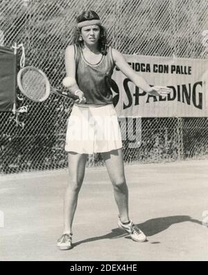 Italian tennis player Antonella Canapi, 1980s Stock Photo