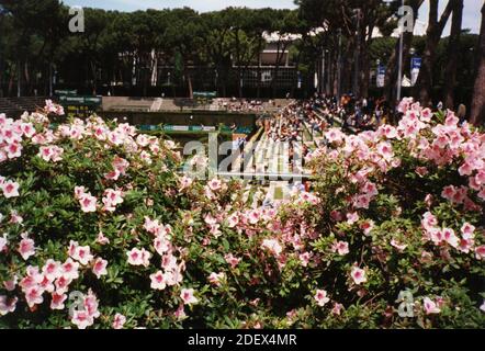 View of the Stadio del Tennis, Foro Italico, Rome, Italy 1990s Stock Photo