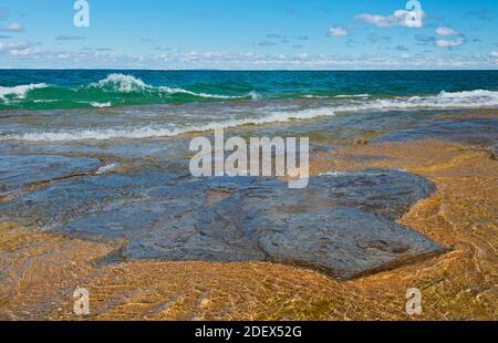 geography / travel, Georgia, Georgian Bay shoreline at Craiglieth near Collingwood, Ontario, Additional-Rights-Clearance-Info-Not-Available Stock Photo