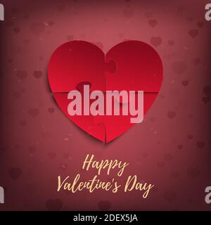 Happy Valentines Day, greeting card template. Stock Vector