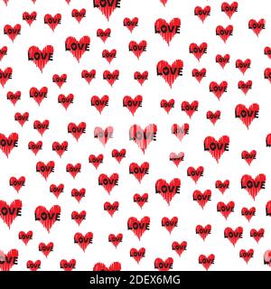 Background with hearts for valentine time. Seamless pattern Stock Vector