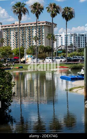 Beatiful wiev from bayfront in Sarasota city Stock Photo