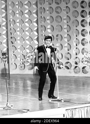 The singer Little Tony (Antonio Ciacci) at the 17th Italian Song Festival, Sanremo (IM), January 1967. --- Il cantante Little Tony (Antonio Ciacci) al 17° Festival della Canzone Italiana, Sanremo (IM), Gennaio 1967.