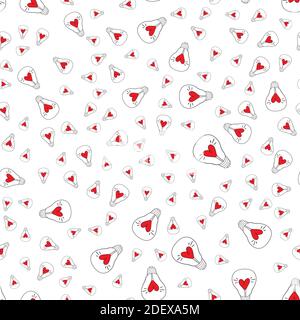Background with hearts for valentine time. Seamless pattern Stock Vector