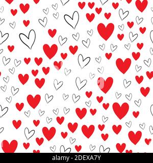 Background with hearts for valentine time. Seamless pattern Stock Vector