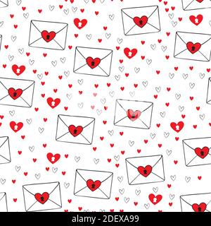 Background with hearts for valentine time. Seamless pattern Stock Vector