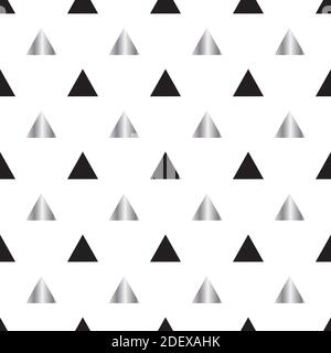 Black pattern triangle on white background . Stock Vector