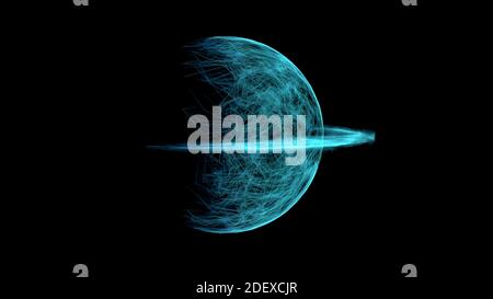 Concept of Giant Ghost planet , Illuminating planet from space, Orbiting planet, Closeup ,Globe, 4k high quality, 3D render Stock Photo