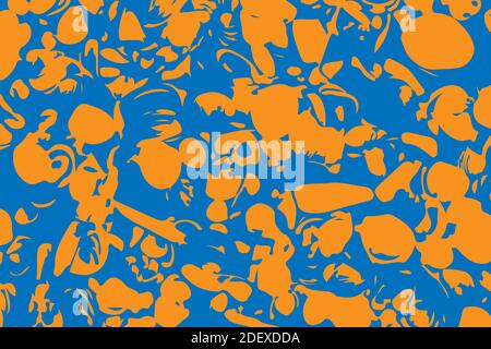 Pattern with spots and blobs of paint or ink. Stock Vector