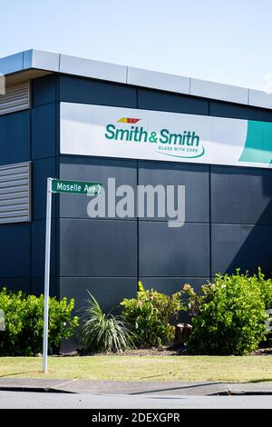 AUCKLAND, NEW ZEALAND - Jan 27, 2020: Auckland / New Zealand - January 27 2020: View of Smith and Smith autoglass repair and replace store in Henderso Stock Photo