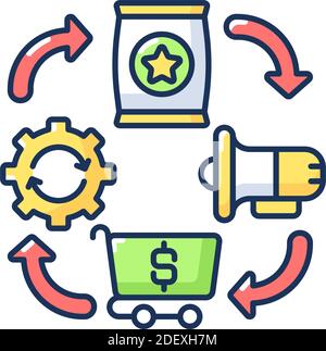 Logistics RGB color icon Stock Vector