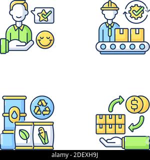Industrial production RGB color icons set Stock Vector Image & Art - Alamy