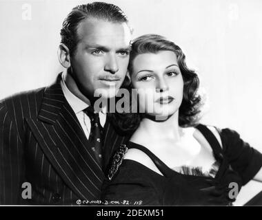 DOUGLAS FAIRBANKS Jr. and RITA HAYWORTH Publicity Portrait for ANGELS OVER BROADWAY 1940 directors BEN HECHT and LEE GARMES writer Ben Hecht Columbia Pictures Stock Photo