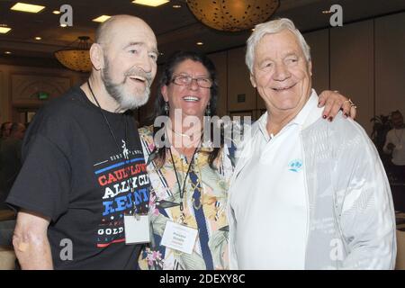 **FILE PHOTO** WWE Legend Pat Patterson Has Passed Away. LAS VEGAS, NV - MAY 02: Alexis Smirnoff, Princess Victoria and Pat Patterson at the 53rd Cauliflower Alley Club Reunion Convention at the Gold Coast Hotel & Casino in Las Vegas, Nevada on May 2, 2018. Credit: George Napolitano/MediaPunch Stock Photo