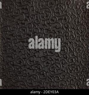 Fabric texture patterns dark chocolate color for background or design Stock Photo
