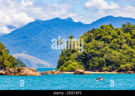 The big tropical island Ilha Grande in Angra dos Reis, Rio de Janeiro, Brazil. Stock Photo