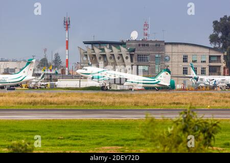 Bogota, Colombia - January 30, 2019: Policia Nacional de Colombia PNC Douglas Basler BT-67 Turbo-67 DC-3 airplane at Bogota Airport (BOG) in Colombia. Stock Photo