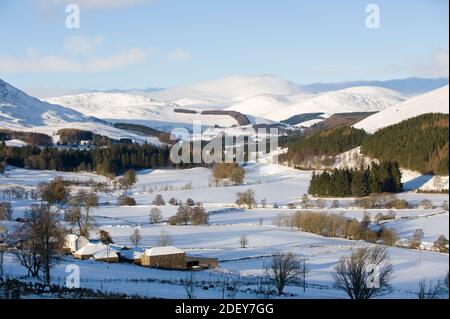 Glen Isla, Angus, Scotland in winter. Stock Photo