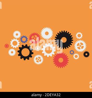 Vector abstract gears background Stock Vector Image & Art - Alamy
