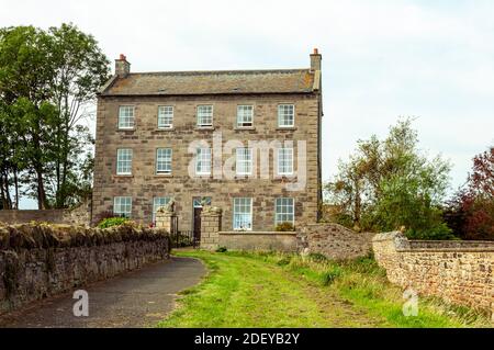 The highest building in Berwick-upon-Tweed, the magnificently restored Georgian Lions House set on the Elizabethan Walls, affords wonderful views Stock Photo