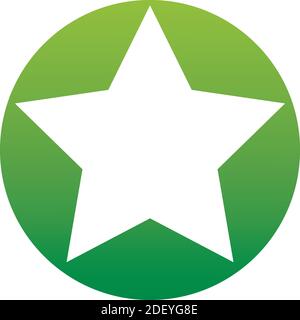 Premium badge icon vector for any purposes. Web, internet star symbol in green circle isolated on white background. Icon of a set Stock Vector