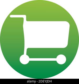 Shopping Cart Icon, flat design best vector symbol. Icon of a set. Isolated on white background. Stock Vector