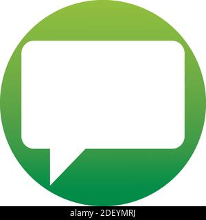 Speech bubble icon, isolated. Flat design. Icon of a set Stock Vector