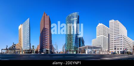 panoramic view at the potsdamer platz, berlin Stock Photo