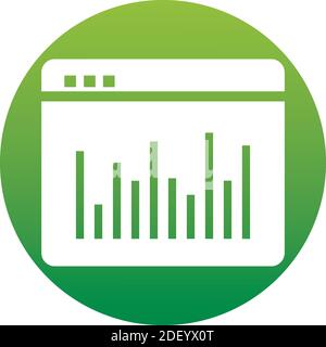 Statistics vector icon, chart symbol. Modern, Simple flat illustration for business, marketing internet concept on white background. Trendy modern vec Stock Vector