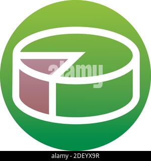 Diagram Icon Vector. Pie chart vector icon, chart symbol. Modern, Simple flat illustration for business, marketing internet concept on white backgroun Stock Vector