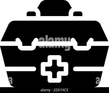 first aid kit glyph icon vector illustration Stock Vector