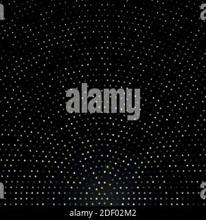 Multicolored glowing dots on a black background - Vector illustration Stock Vector