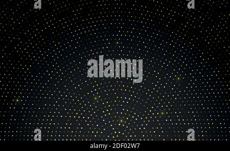 Multicolored glowing dots on a black background - Vector illustration Stock Vector