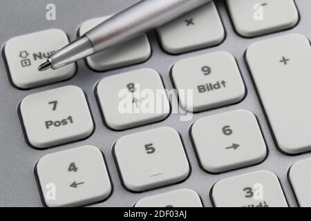 German PC Keyboard close up Stock Photo