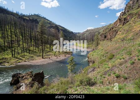 The Wenaha River in Northeast Oregon. Stock Photo