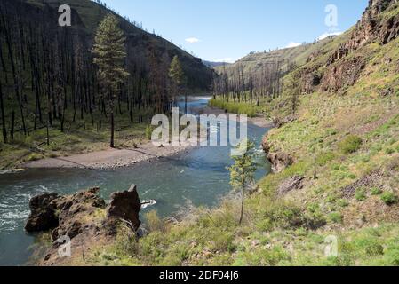 The Wenaha River in Northeast Oregon. Stock Photo