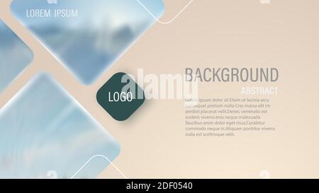 Abstract vector background. Composition with fluid and geometric shape Stock Vector