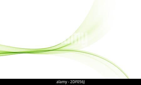 Green abstract wave vector background Design element for brochure, banner, poster, web design. Stock Vector