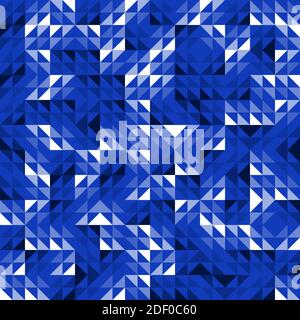 Seamless Blue Geometric Vector Pattern with Triangles. Modern and Elegant Luxury Abstract Background with Triangle Shapes. Bright Repeat Pattern Stock Vector
